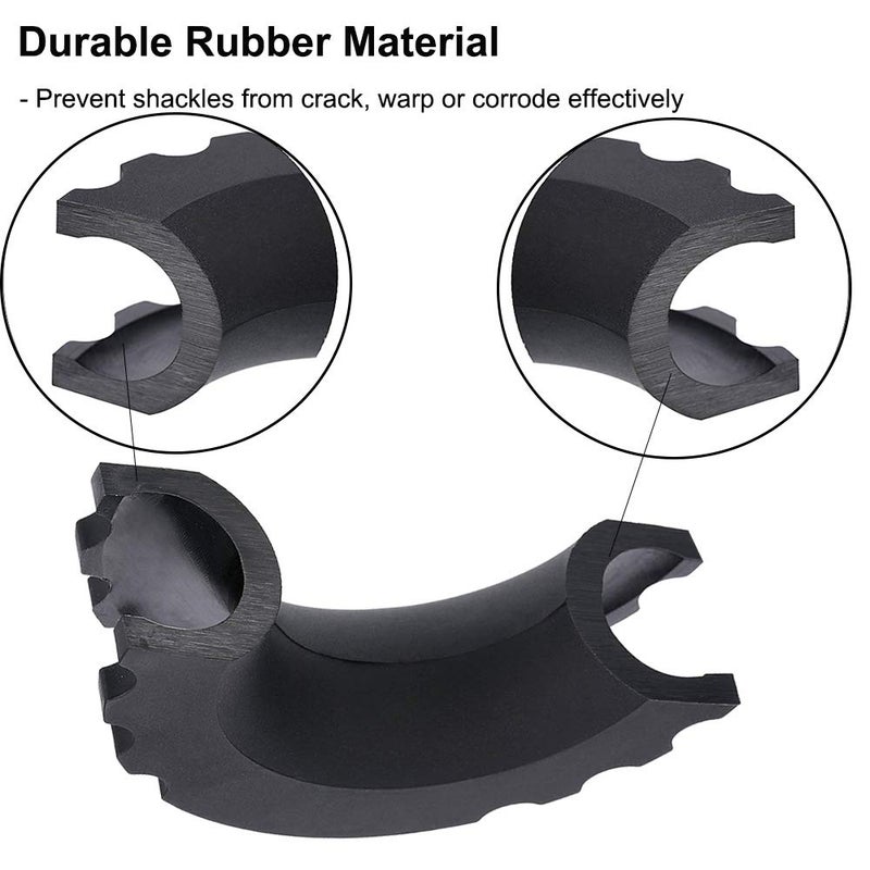 MuHize Black D-Ring Isolator Kit for 3/4" Shackles - 2 Heavy Duty Covers & 4 Washers Insulators, Anti-Rattle Design for Off-Road, Jeep, Truck Accessories - Image 4